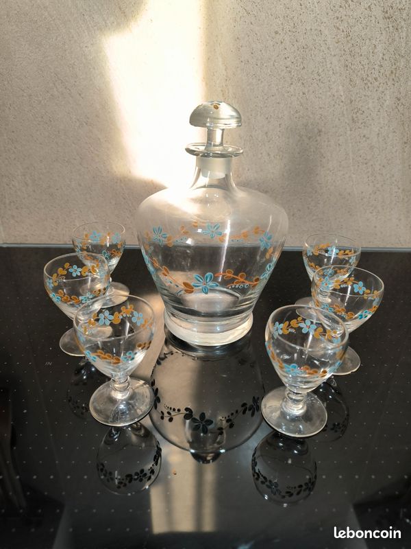 Carafe et verres années 30 (image 1)