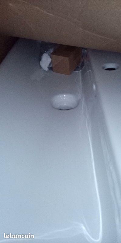 Lavabo grès blanc neuf Sensea (image 2)