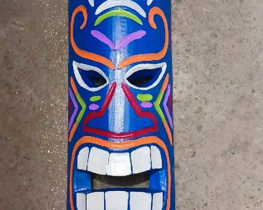 Tiki Mask with Hibiscus Flower | 20 Hawaiian Décor – Makana Hut