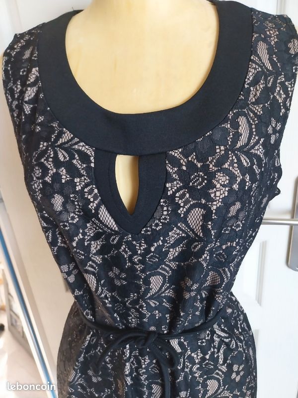 superbe combinaison fond de robe nuisette vintage unterkleid full slip