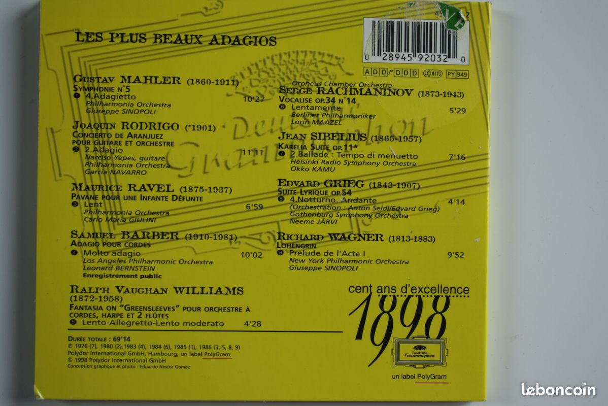 Disque CD adagios (image 2)
