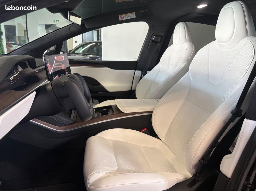 TESLA MODEL-X 100D ELECTRIC 685ch 296PPM 100KWH PALLADIUM 4WD DUAL-MOTOR BVA / VOLANT YOKE - FSD NIVEAU 4 (image 8)