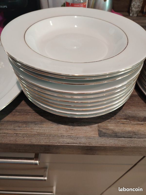 Ensemble assiette creuse +plat+ à dessert (image 3)