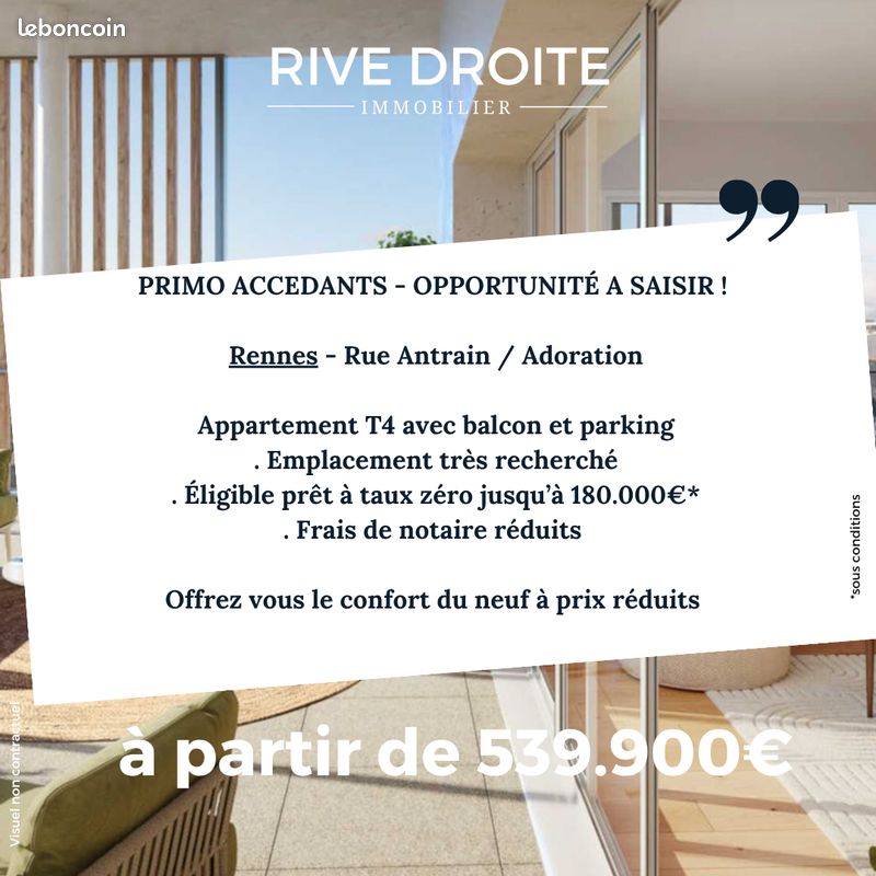Appartement 4 pièces 78 m² · à Rennes · 78 m² · 539 900 €