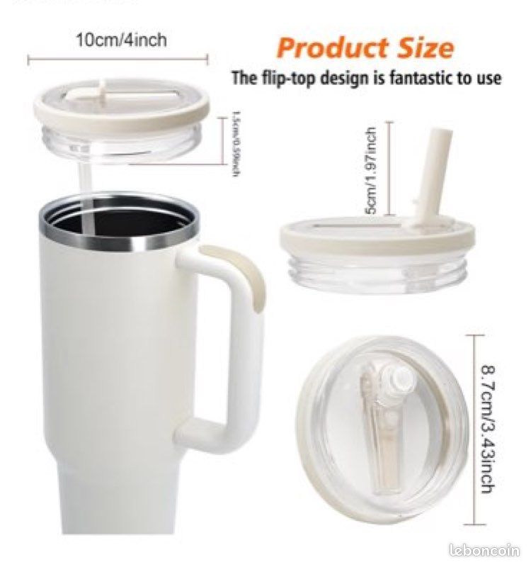 Accessoire Anti-fuite Stanley Cup Stanley Lot De 2 Couvercles De Rechange Pour Bouchon Stanley Cup 120 Ml, Anti-fuite, Avec 2 Pailles, Accessoires Réutilisables, Anti-fuites (crème Lot 2 Couvercles Pailles Accessoire Anti-fuite Stanley Cup Stanley Lot De 2 Couvercles De Rechange Pour Bouchon Stanley Cup 120 Ml, Anti-fuite, Avec 2 Pailles, Accessoires Réutilisables, Anti-fuites (crème Lot 2 Couvercles Pailles