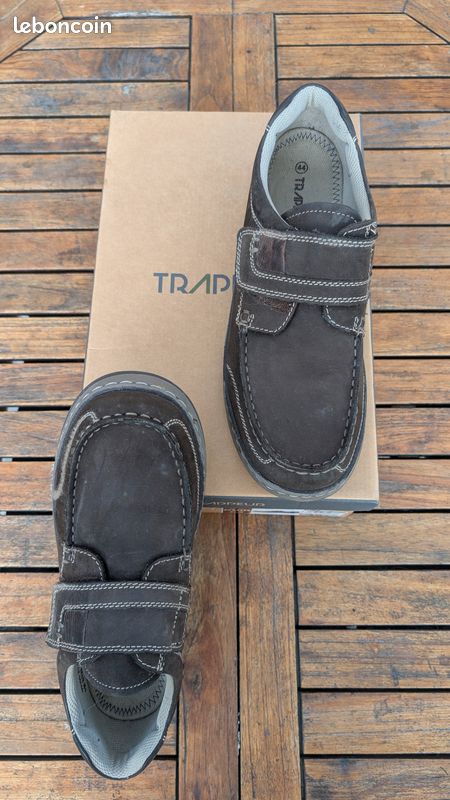 Chaussures Derbies TRAPPEUR Homme Marron Cuir - Pointure 44, Neuf En Boîte