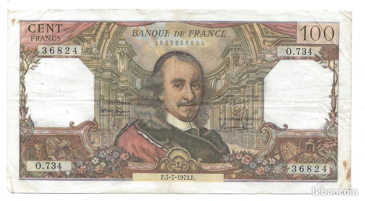 Billet 100 francs Corneille (30) - Collection