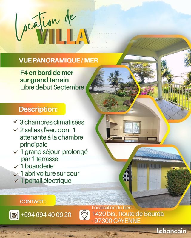 Maison 4 pièces 120 m² · à Cayenne · 120 m² · 2 230 €/mois