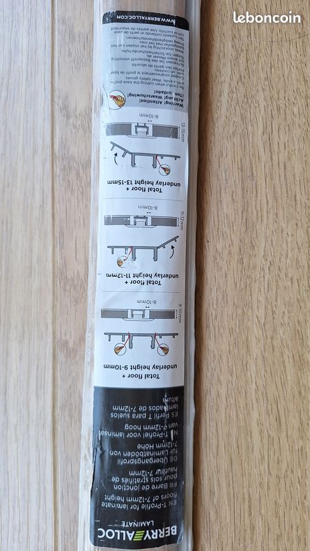 Barre de seuil pour parquet flottant chêne naturel (image 2)