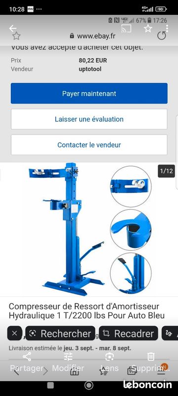 Presse pour amortisseur (image 1)