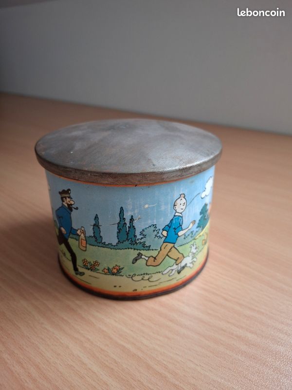 Tintin Boite à bonbons en métal 1965. Éditeur: BROCHET. Bon état