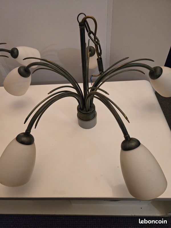 Lot de lustres vintage, design, style années 50-60, (image 7)