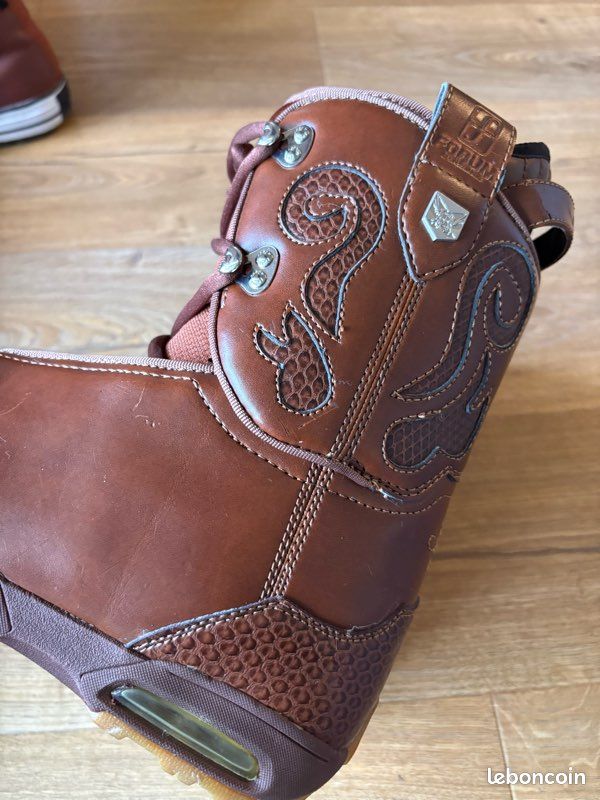 Bottes De Cowboy Homme En Cuir Marron - Taille US 12 - Fabriquées Au Mexique
