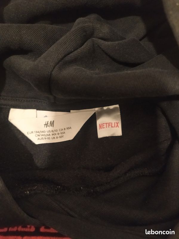 Pull Noir H&M Taille 10 - 100% Coton, Occasion En Très Bon état (porté Seulement 3 Fois)