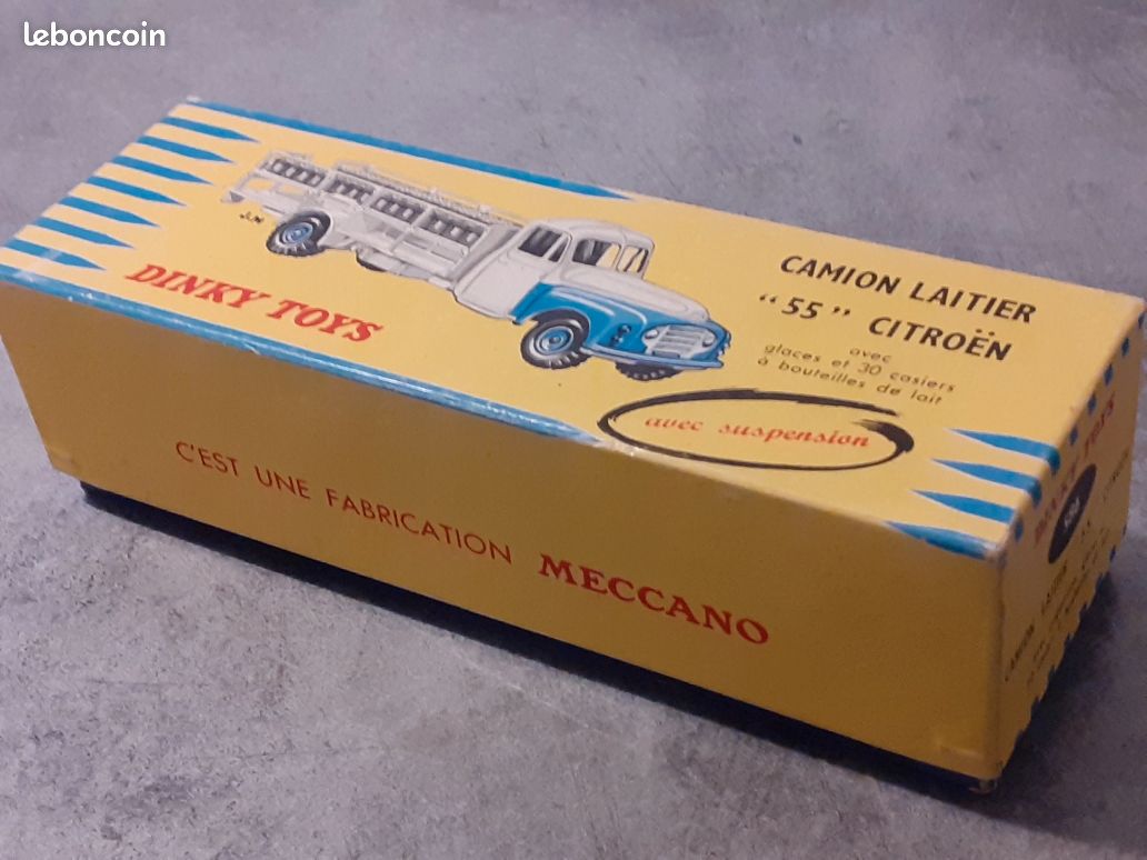 Boîte Dinky Toys - Camion Laitier Citroën 55 Réf 586 - Modèle Ancien - Occasion