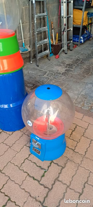 Distributeur de bonbons à monnaie avec 200 boules vides et 100 jetons en acier inoxydable pour enfants et magasins de jeux