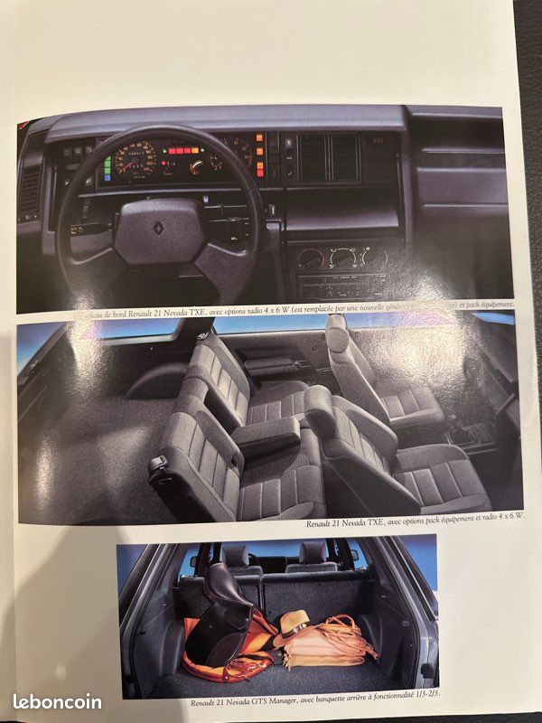 Brochure Catalogue RENAULT 21 NEVADA 1989 - Prospectus Vintage - Dépliant Papier - Occasion