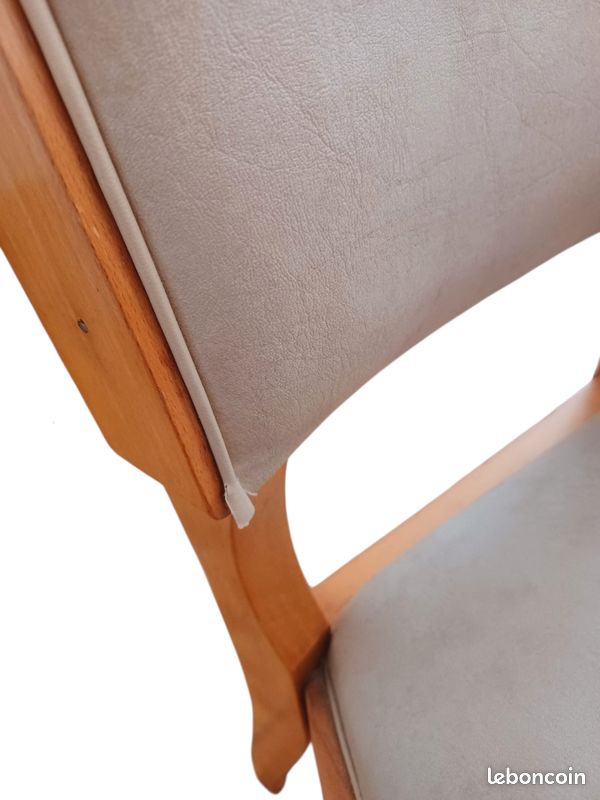 Superbe Ensemble table extensible + 6 chaises vintage 60's 70's arts déco (image 14)