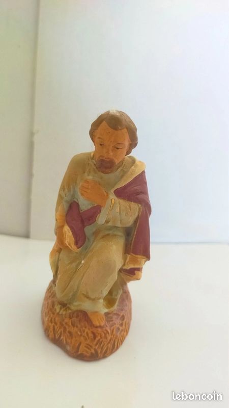 SANTON - Devineau, Pieraccini, Bacci - Joseph à genoux (9 cm réel) (image 1)