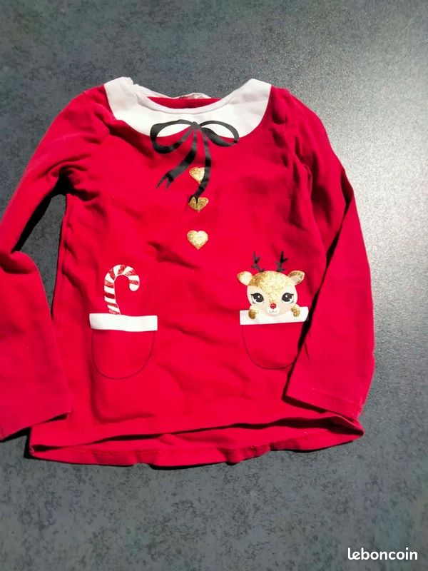 Tee shirt Noel 6 ans H&M (image 1)