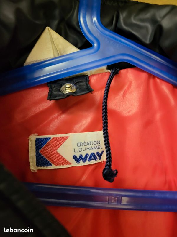 Veste Blouson Vintage K-WAY Années 70/80 - Taille S, Bleu, état 8/10, Collector OG Duhamel