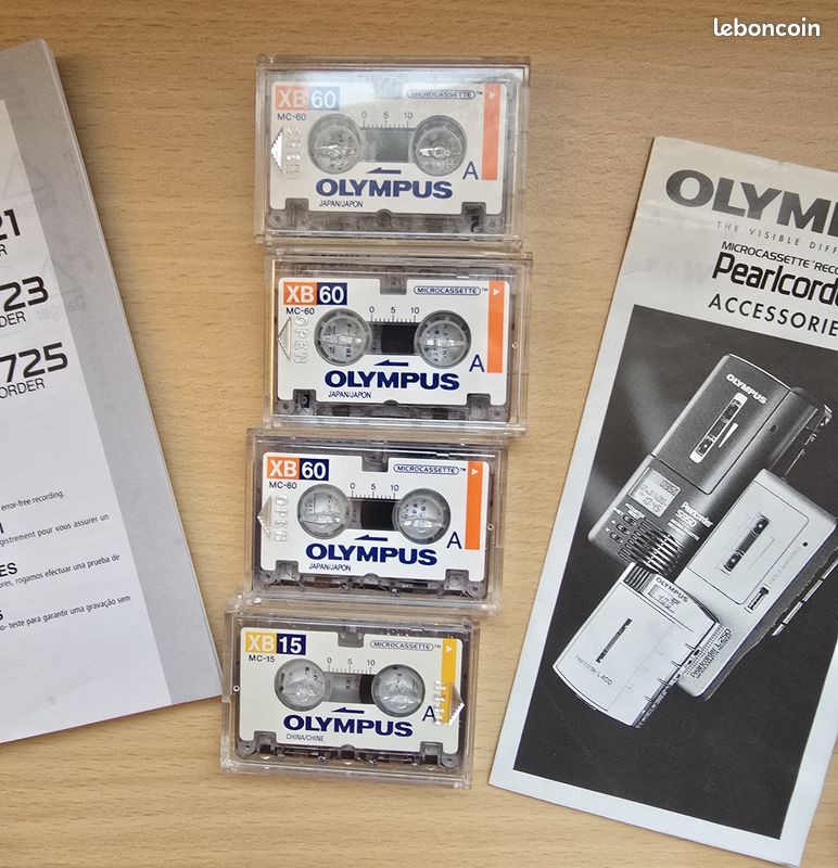 Lecteur enregistreur Microcassette Dictaphone Olympus Pearlcorder