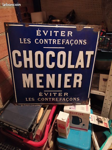 Rare Grande Plaque Chocolat Menier (image 1)