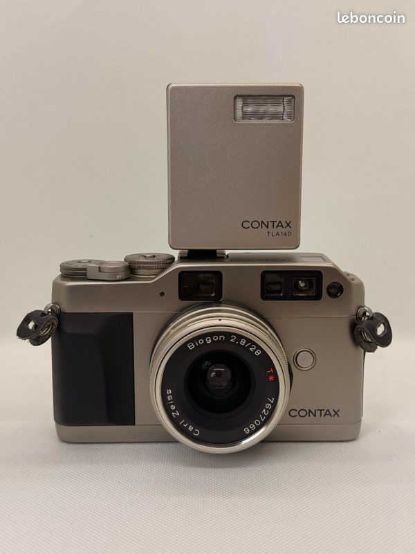 COMME NEUF DANS SA BOÎTE] Contax T argent télémètre caméra film flash