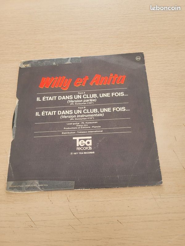 Disque vinyle 45 tours - Willy et Anita (image 2)