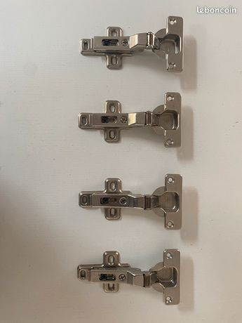 NELI Lot de 4 charnières (neuve) avec fermeture souple pour Pax (comme les charnières KOMPLEMENT