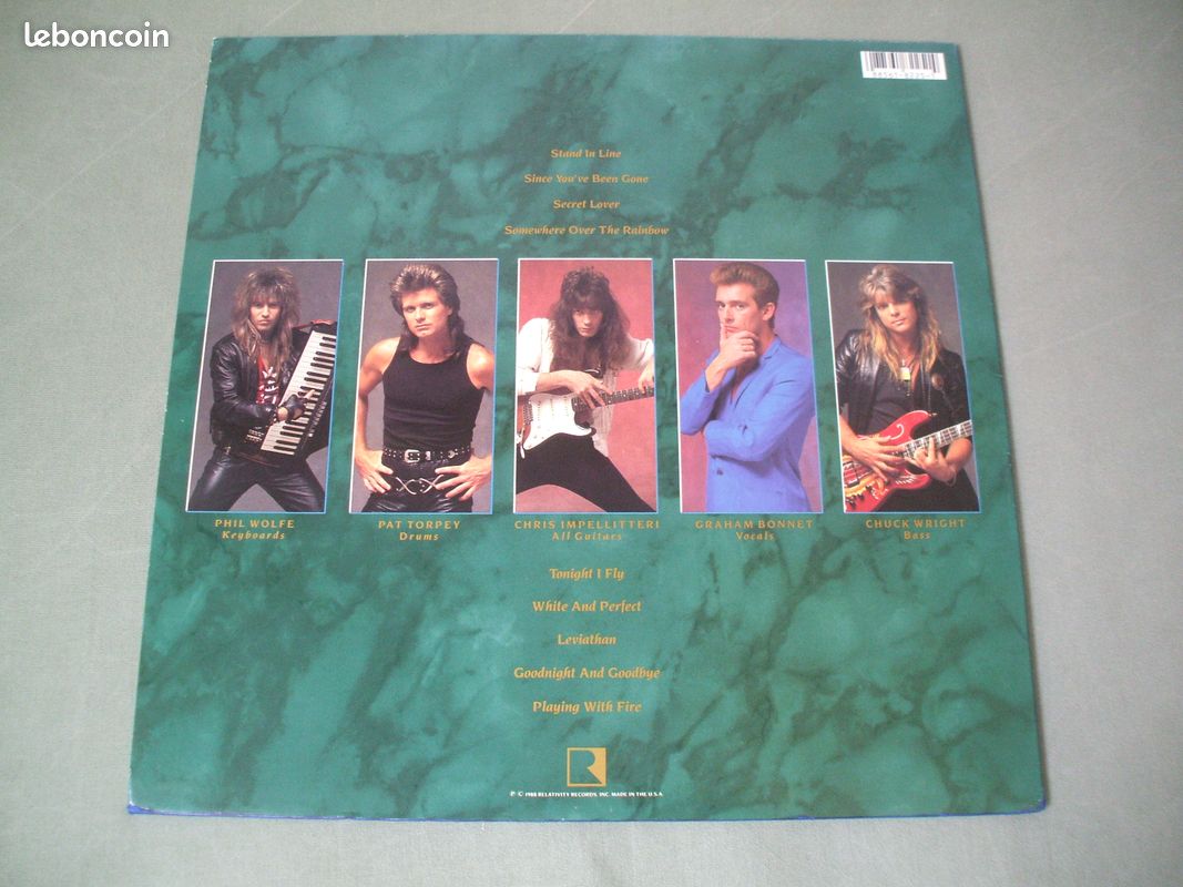 à saisir.......RARE ALBUM LP vinyle 33t de........" IMPELLITTERI "....STAND in LINE...HARD-ROCK/HEAVY/METAL....import US...1988...top état (image 2)