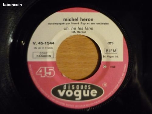 SP MICHEL HERON 45 tours ( BIEM ) (image 2)