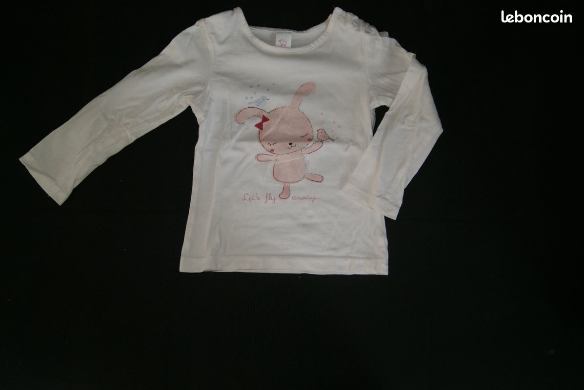 Tshirt fille manches longues C&A danseuse 24mois (image 1)