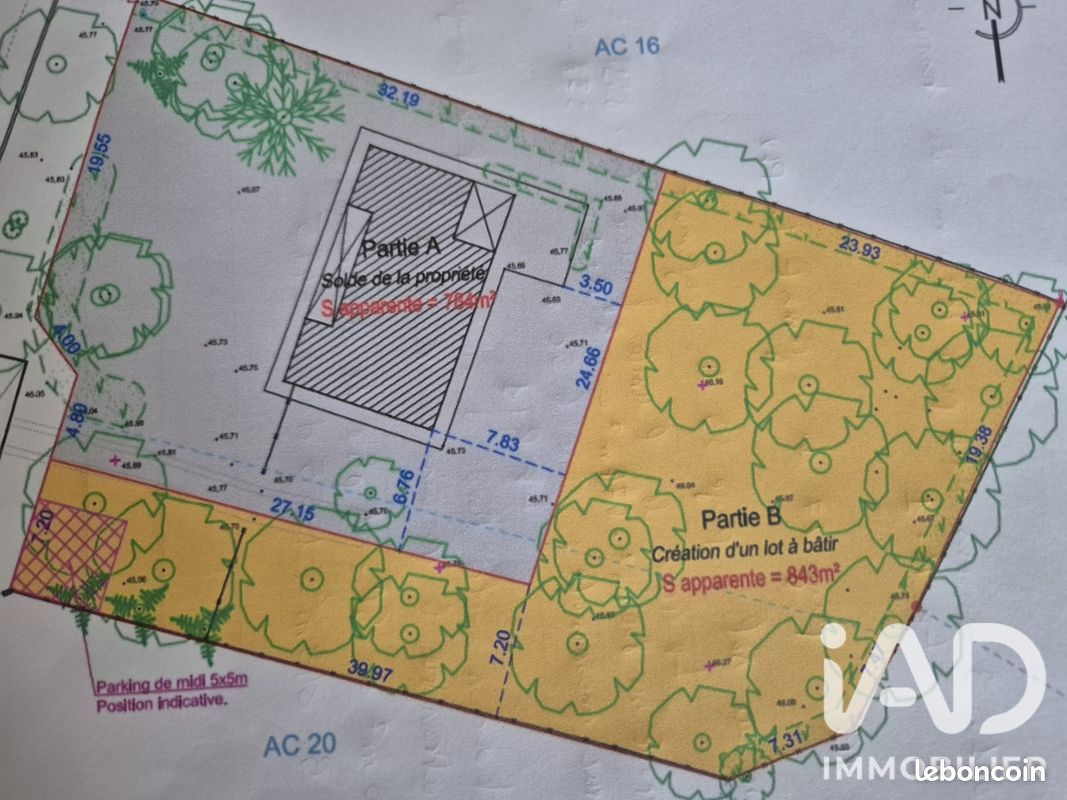 Terrain 843 m² · à Saint-Jean-d'Illac · 843 m² · 227 000 €