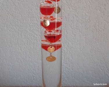 Thermomètre De Galilée Pearl - 37 Cm - Baromètre Décoratif Fitzroy - Neuf