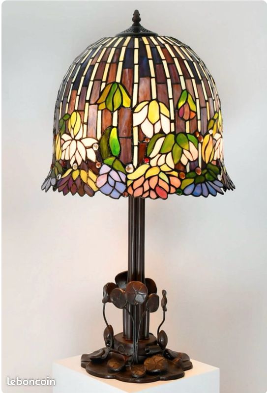 Lampe de table Tiffany Lotus ADM GF16111 (image 3)