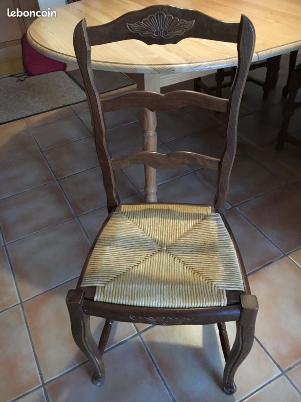 Chaises paillées en chêne massif (image 1)