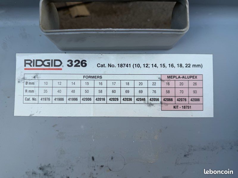 Ceintreuse Ridgid 326 (image 2)