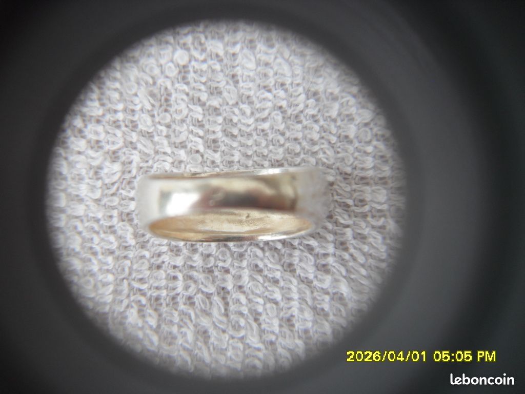 Bague Jonc Argent Massif 925 – Style Dôme – Taille 49 – Anneau Créateur Ancien