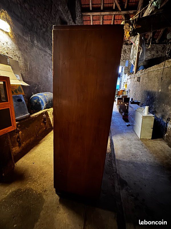 Armoire bois vintage / penderie – bon état (image 8)