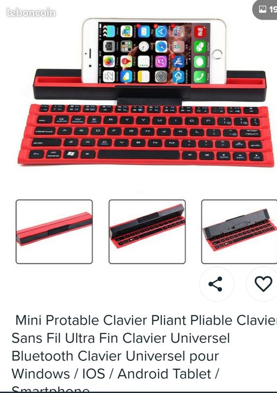 Clavier sans fil bluetooth pour pc tablette smathphone android neuf android (image 2)