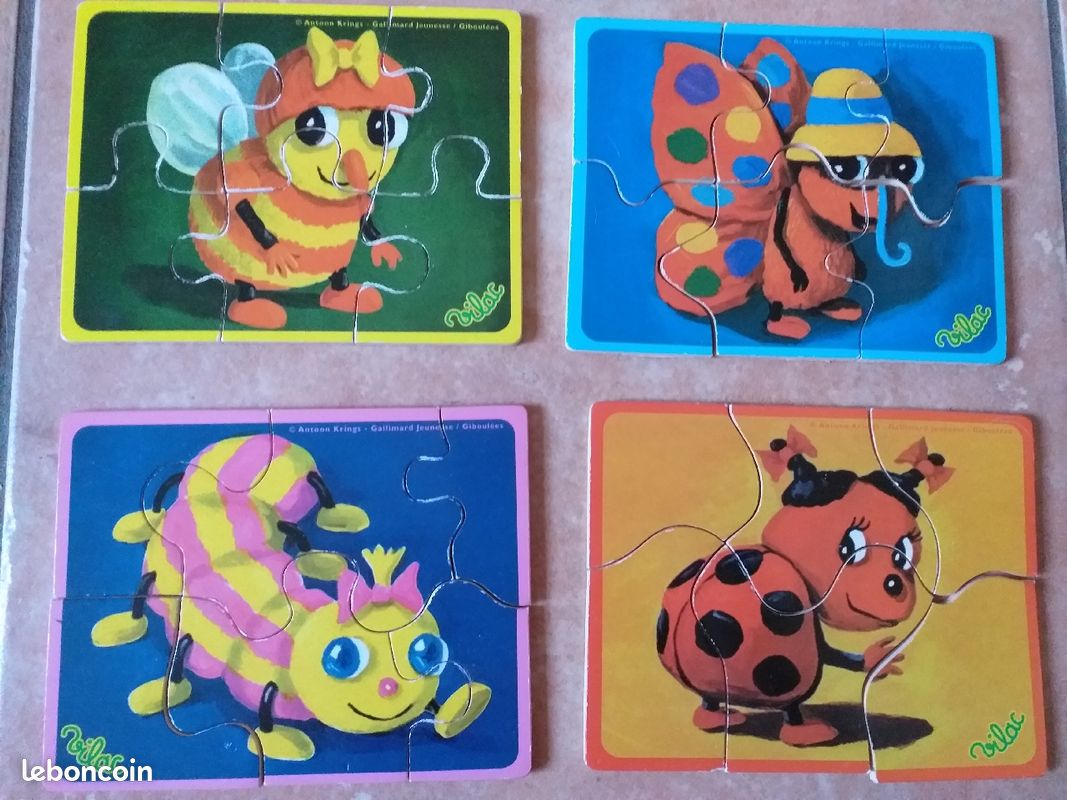 4 puzzles Les Drôles de Bêtes VILAC (image 1)