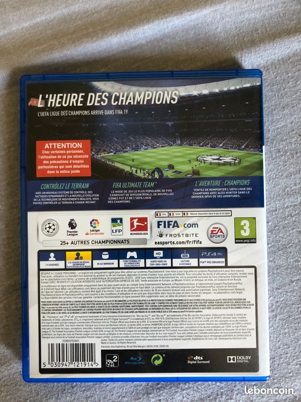 Jeux PS4 FIFA19 (image 2)