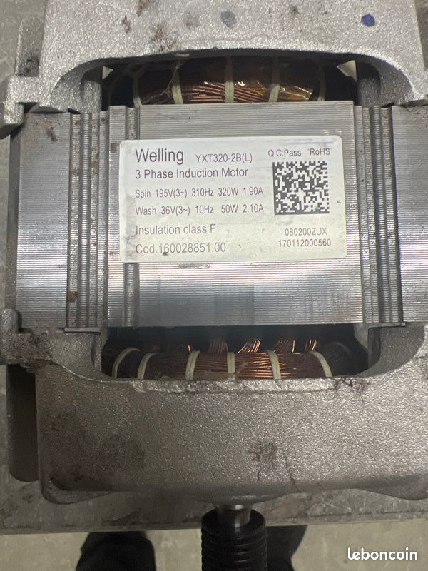 Moteur électrique D'occasion Welling – Opérationnel Pour Projet DIY Ou Réparation