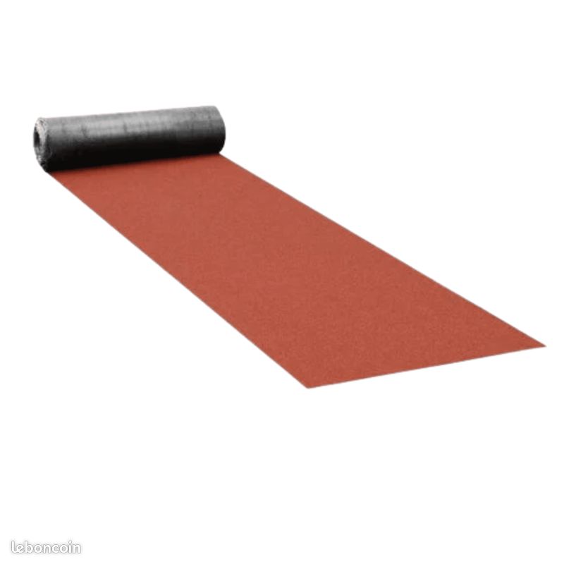 Rouleau de feutre bitumé rouge - Largeur 1 m - Découpé à la longueur de votre choix – Etanchéité toi (image 2)