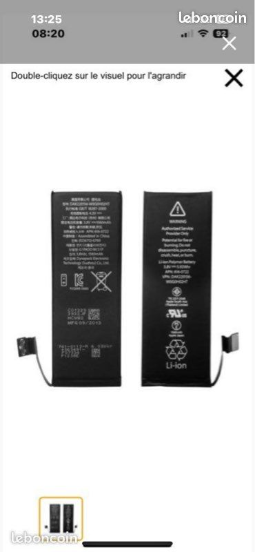 Batterie iPhone 5s prix 5 (image 3)