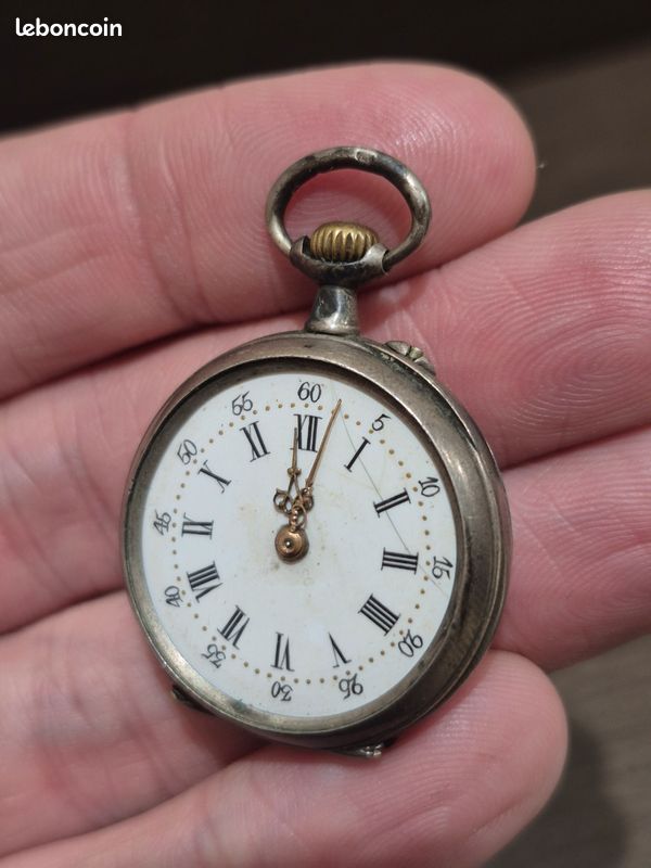 Chaîne De Montre De Poche Ancienne En Argent Massif (sterling Silver) - 19c Strudy & Grand Sceau | Bijou Vintage Belgique
