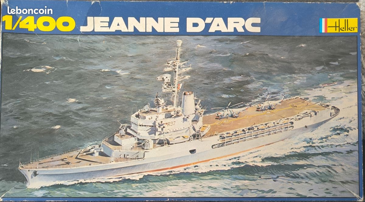 Maquette Heller 1/400 Jeanne D'Arc - Porte-hélicoptères 1964 - Kit Neuf Complet