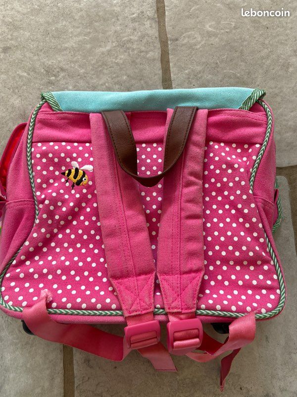 Petite cartable coton et cuir (image 2)