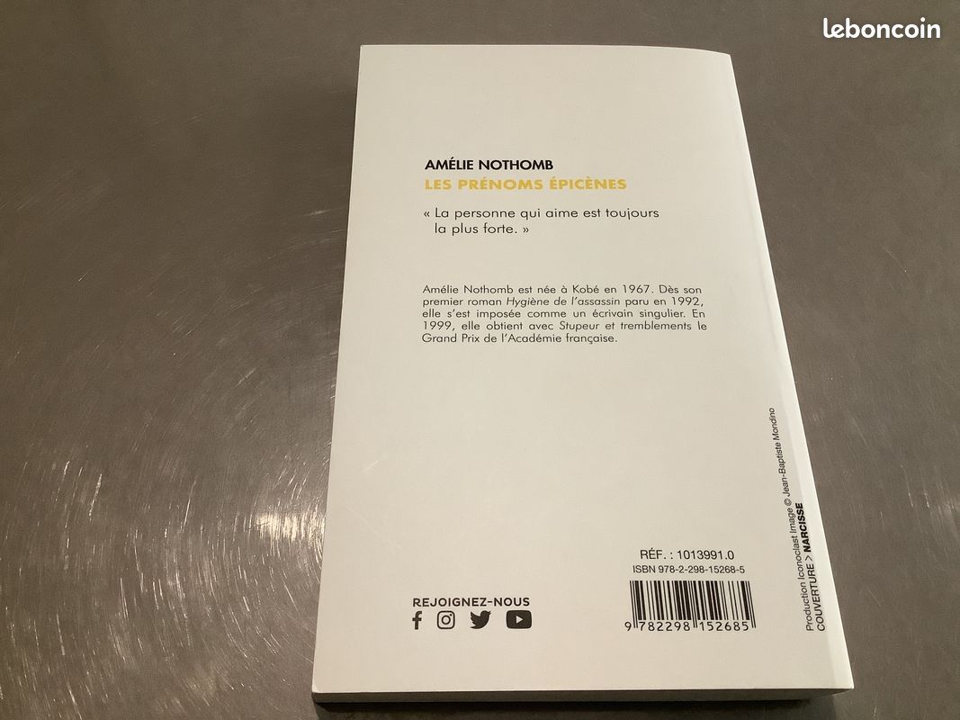 Les prénoms épicènes Amélie Nothomb (image 2)
